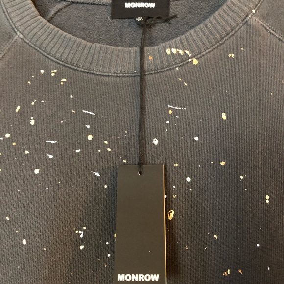 ❤️NWT MONROW VHTF Foil Print Sweatshirt - Picture 4 of 5